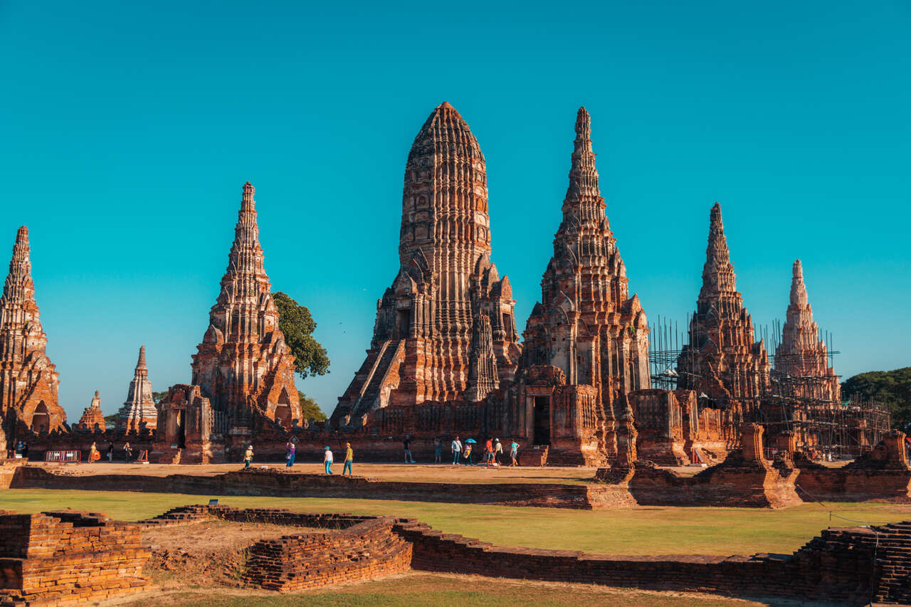 Wat Chai Watthanaram và tất cả các ngôi chùa ở Ayutthaya, Thái Lan.