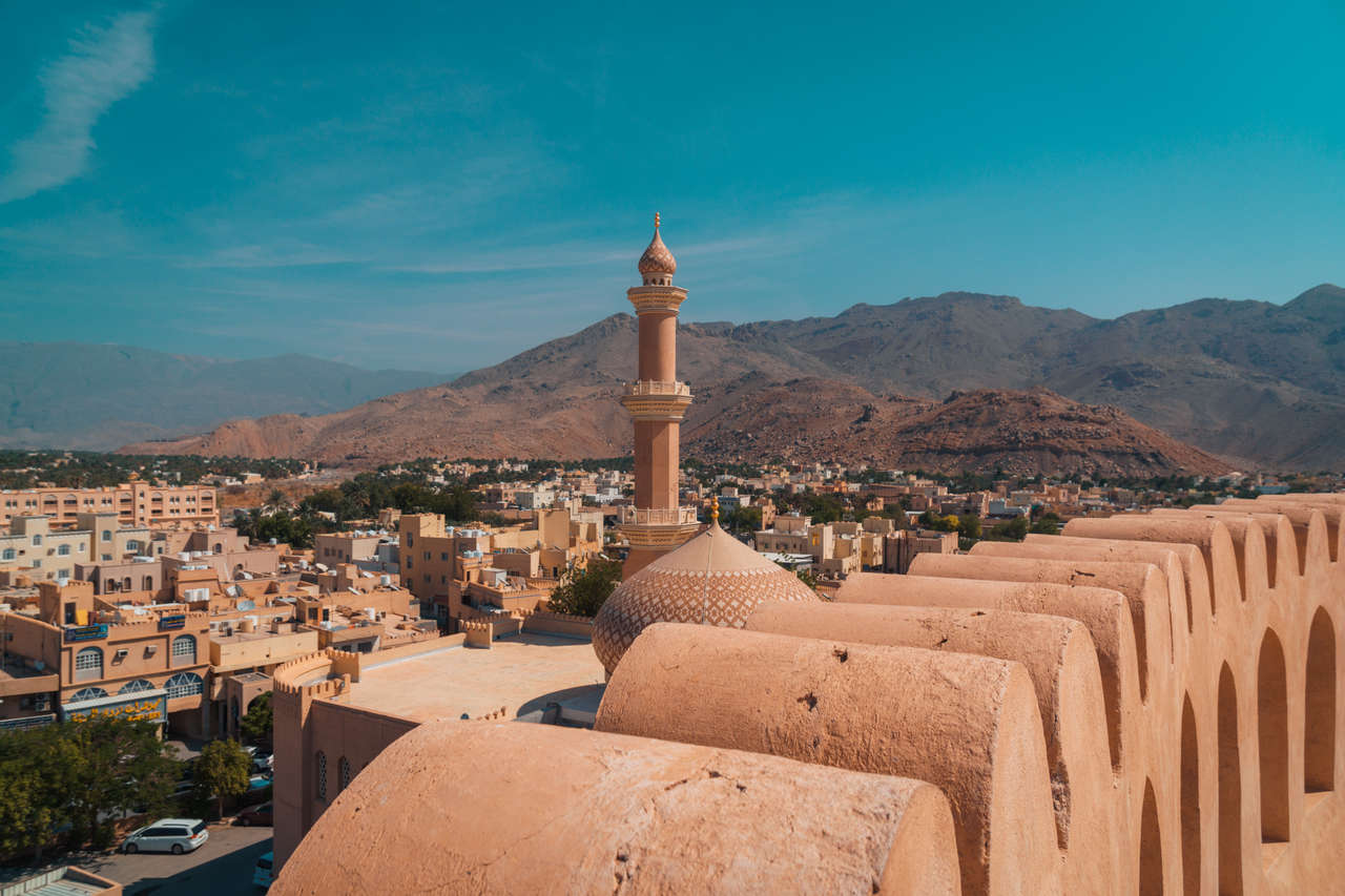 Quang cảnh nhìn từ trên đỉnh Pháo đài Nizwa ở Oman