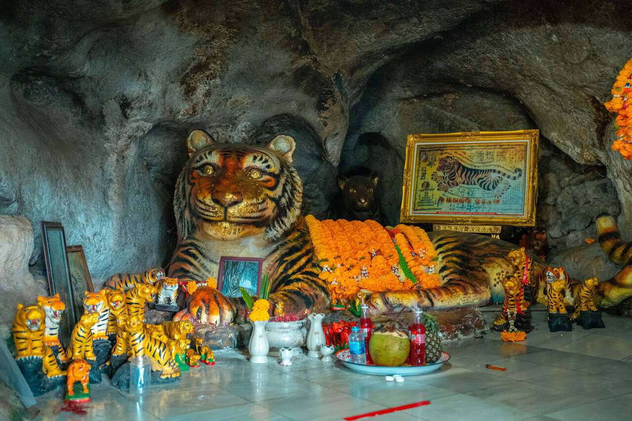 Một đền thờ hổ tại Wat Tham Suea ở Krabi