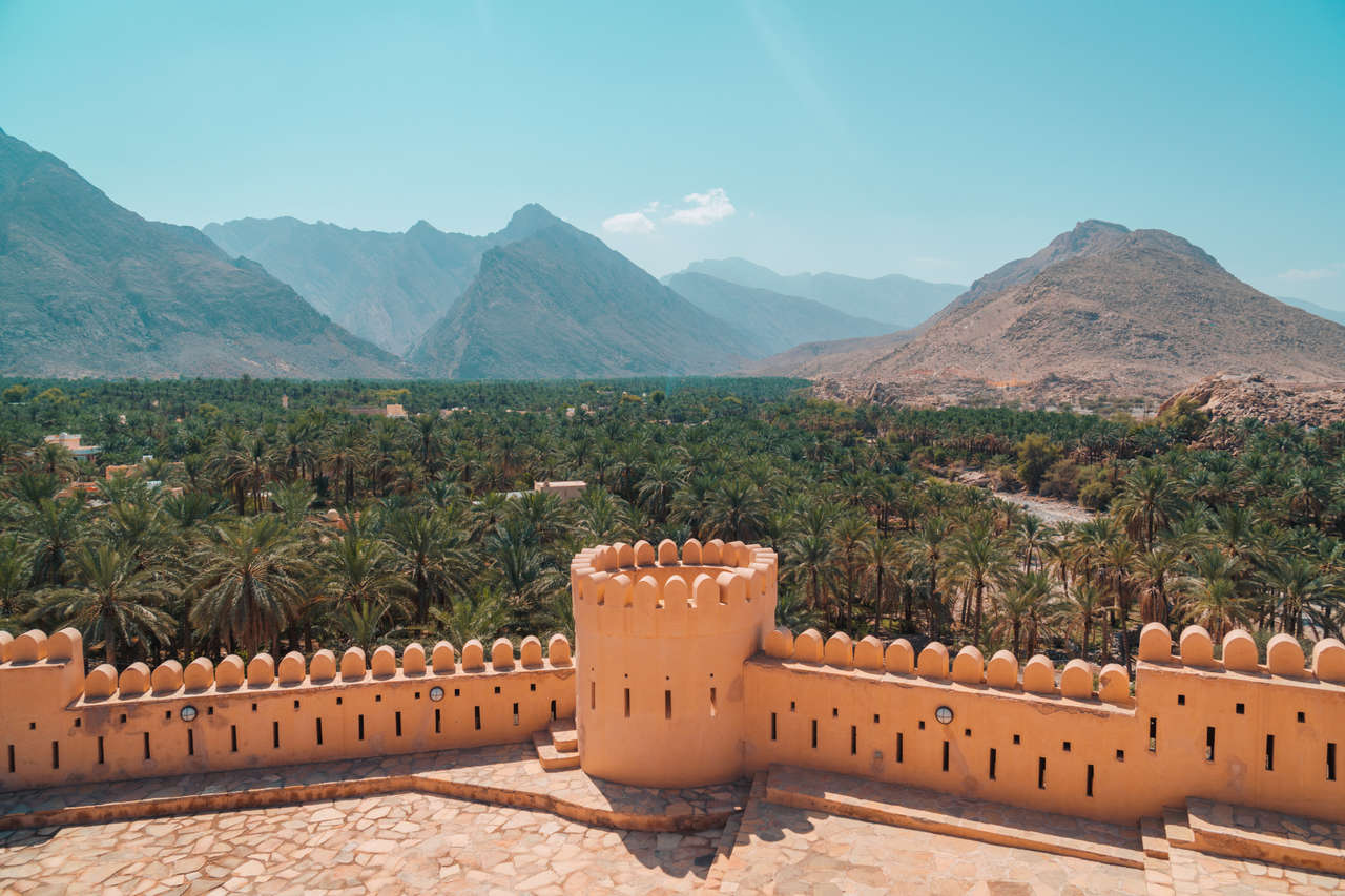 Quang cảnh nhìn từ trên đỉnh Pháo đài Nakhal, Oman
