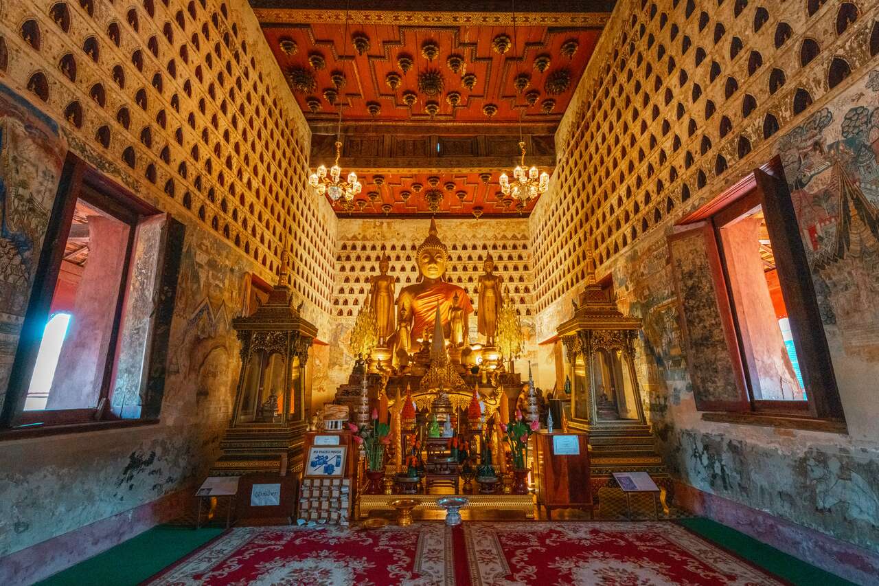 Nội thất của Wat Sisaket ở Viêng Chăn