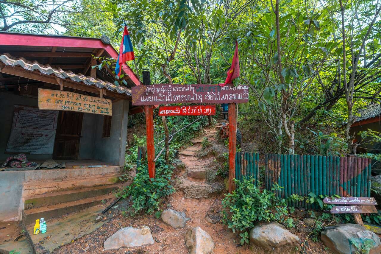 Trailhead of Nam Xay Viewpoint in Vang Vieng