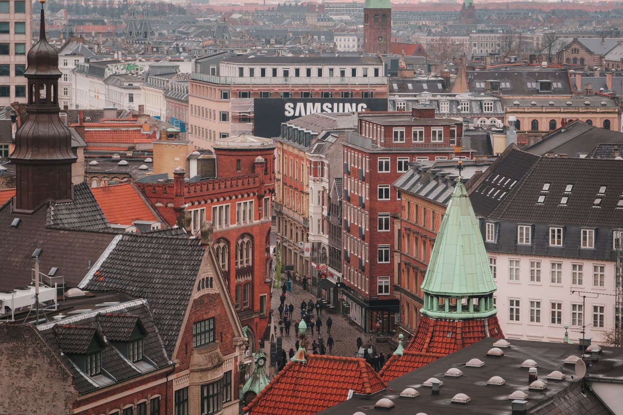 Nhìn từ Tháp Tròn ở Copenhagen