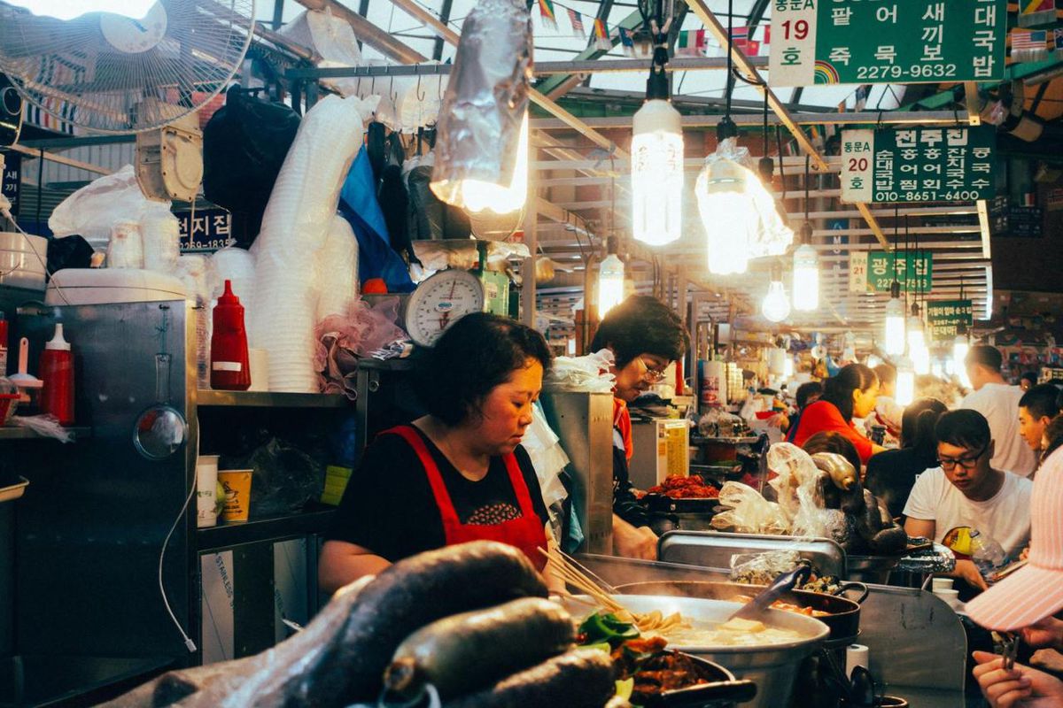 Một khu chợ ở Seoul